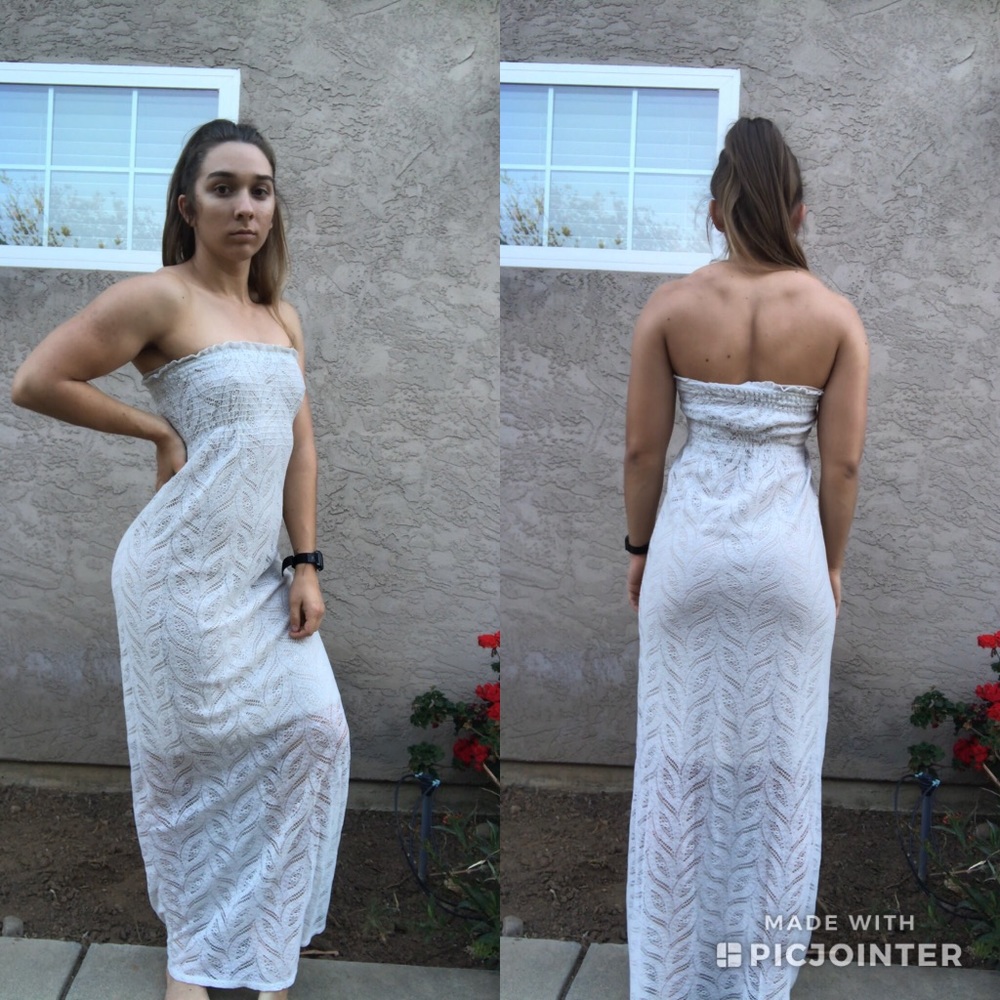 White and Cream maxi dress